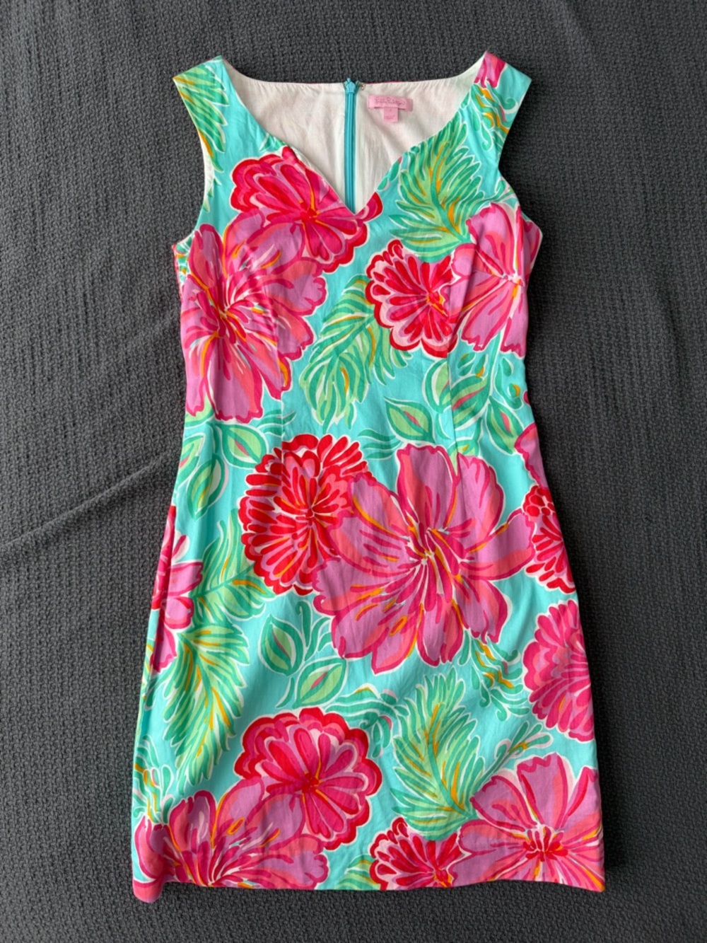 Lilly Pulitzer Taytay Dress Shorely Blue Bellina 2 Beach Resort Tropical Floral